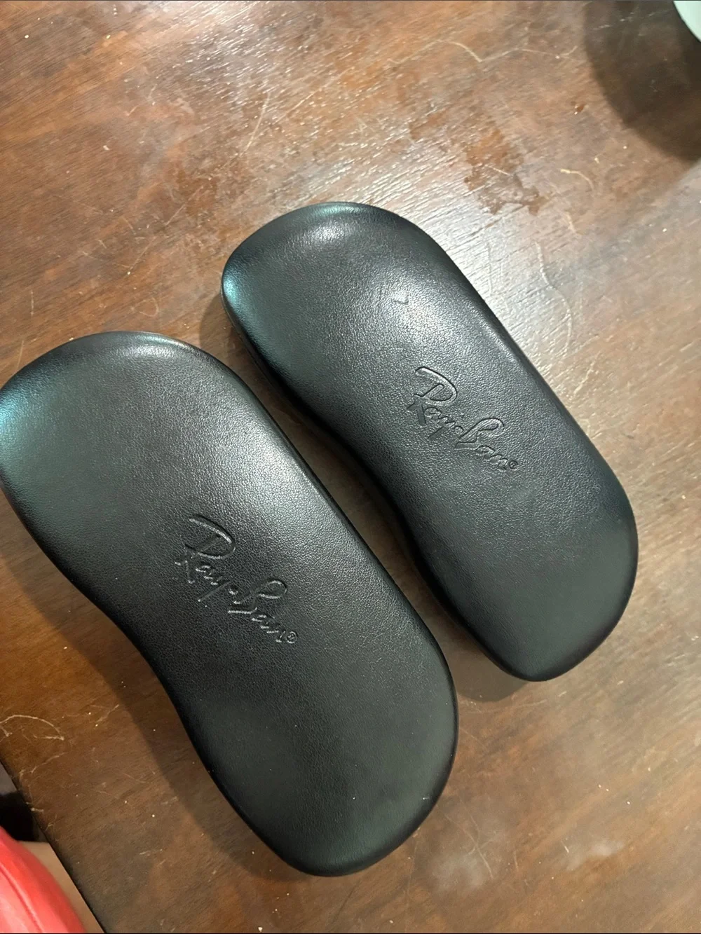 Ray-Ban Black Leatherette Hard Sunglass Cases - Pair